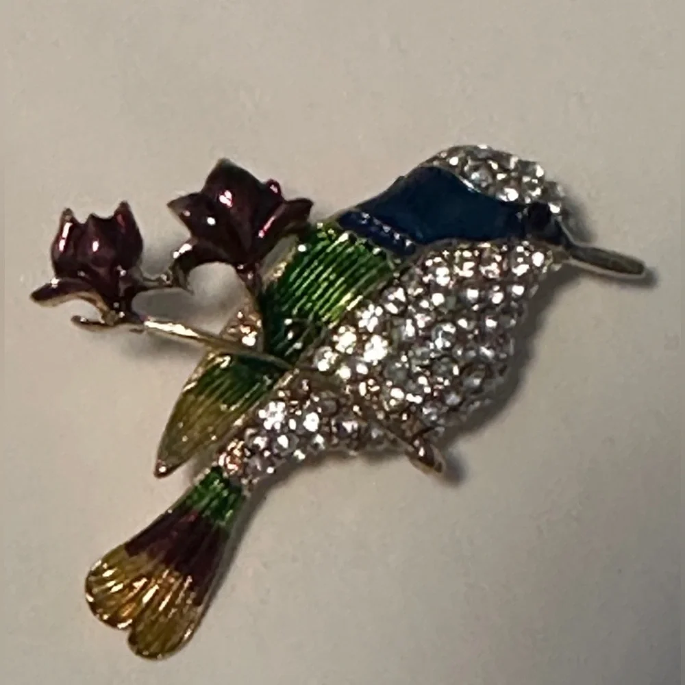 Bird Rhinestones Pin - Picture 2 of 10